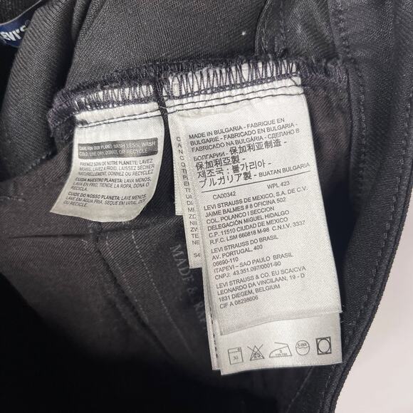 Levis Womens Size 27 x 30 Black 721 High Rise Skinny Jeans Cotton Stretch Denim - Picture 9 of 12